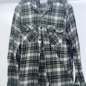 Ocean Current Black and White Plaid Shirt
